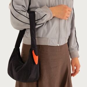 Black and Orange Swan Shoulder Bag